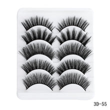 Load image into Gallery viewer, 5 pairs 5D Mink Eyelashes Natural False Eyelashes Lashes Soft Fake Eyelashes Extension Makeup Wholesale
