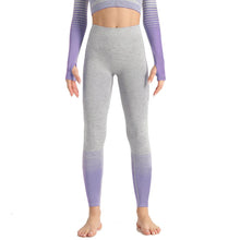 Load image into Gallery viewer, X-HERR  Seamless High Waist  Sport Workout Tights  Striped Running Gym Fitness Yoga Tight Active Leggings
