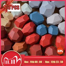 Load image into Gallery viewer, 36Pcs Children's Wooden Colored Stone Jenga Building Block Educational Toy Creative Nordic Style Stacking Game Rainbow Toy Gift
