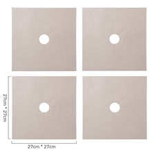 Load image into Gallery viewer, 4PCS/Set Reusable Non-stick Self Adhesive Foil Cleaning Mat For Gas Stove Protectors Cover Sheeting Kitchen Gas Stove Accessorie
