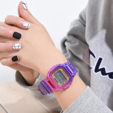 Load image into Gallery viewer, Rose Gold Women Digital Watch Multifunction Waterproof Women Watches Gradient Unisex Male Watch Rectangle Children Sport Watches
