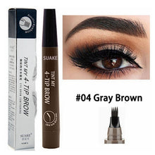 Load image into Gallery viewer, 1 Pcs Makeup Eyebrow Pencil Liquid Makeup Pencil Waterproof  Brown Eyebrow Pencil with Fork Tip Durable Tattoo Pen
