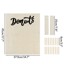 Load image into Gallery viewer, Wooden Wall Holds Donut Boards Stand Hanging Donuts Table Wedding Decoration Accessories Baby Shower Kids Birthday Party Decor
