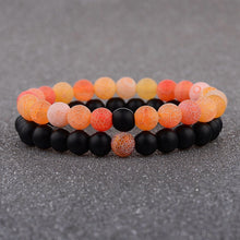 Load image into Gallery viewer, 2pcs/set 2020 Weathered Stone Beaded Couple Bracelet Classic MoonStone Lovers Bracelet For Women Bileklik
