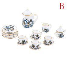 Load image into Gallery viewer, 15/8/9/4/2Pcs 1:12 Dolls House Miniature Mugs Dish Cups Pot Set Direction Furniture Toys Coffee Tea Cups Dollhouse Accessory
