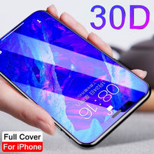 Load image into Gallery viewer, 30D Curved Full Cover Tempered Glass on For iphone 11 PRO MAX Screen Protector Protective Glass For iphone 11 X XR XS MAX Glass

