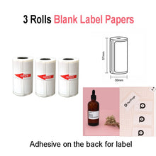 Load image into Gallery viewer, 3 Rolls Thermal Paper Label Paper Sticker Paper Photo Paper Color Paper For PeriPage PAPERANG Photo Printer
