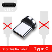 Load image into Gallery viewer, USLION 2M Fast Charging Magnetic Cable Micro USB Type C Charger For iPhone XS X 8 7 Samsung S10 9 Magnet Android Phone Cable 3M
