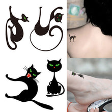 Load image into Gallery viewer, Temporary Tattoo Sticker Horror cat bat Terror Wound Realistic Blood Injury Scar Tattoo Sticker For Halloween Makeup Body Art
