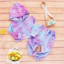 Load image into Gallery viewer, Autumn Newborn Baby Boy Girls Clothes Long Sleeve Tie Dye Print Hoodies+Long Pants Toddler Kids Children Tracksuits Clothing Set
