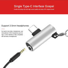 Load image into Gallery viewer, Usb Type C to 3.5mm Aux Jack Audio Adapter For Xiaomi mi 9 Huawei P30 Mate 30 pro Audio Splitter Type-C Charging Adapter
