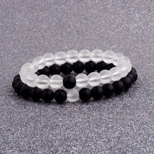 Load image into Gallery viewer, 2pcs/set 2020 Weathered Stone Beaded Couple Bracelet Classic MoonStone Lovers Bracelet For Women Bileklik
