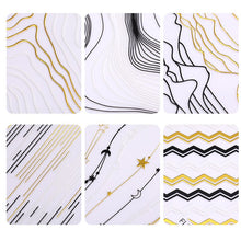 Load image into Gallery viewer, 1 Sheet Holo Black Gold 5D Nail Sticker Decal Tassel Strip Line Slider Foils Adhesive Nail Art Decoration
