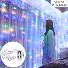 Load image into Gallery viewer, Curtain Fairy String Light LED Christmas Decorations for Home Garland Xmas Light Christmas New Year 2021 Navidad Ornament Gift
