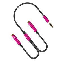 Load image into Gallery viewer, 3.5mm Mic Headphone Splitter Audio Cable Male to 2 Female Headphone Audio Cord Line
