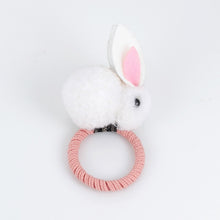 Load image into Gallery viewer, Cute animal hair ball rabbit hair ring female rubber band elastic hair bands Korean headwear children hair Accessories ornaments
