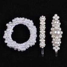 Load image into Gallery viewer, 14 Colors Woman Elegant Pearl Hair Ties Beads Girls Scrunchies Rubber Bands Ponytail Holders Hair Accessories Elastic Hair Band

