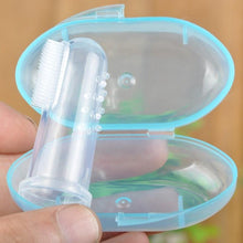 Load image into Gallery viewer, 1pcs Baby Cleaning Finger Toothbrush Storage Box Super Soft Kids Pet Finger Toothbrush Storage Supplies Finger Toothbrush And Bo
