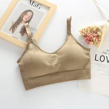 Load image into Gallery viewer, Queenral Underwear Women Bra Seamless Bra Tank Crop Top Bras For Women Back Hollow Wire Free Intimates With Removable Padded
