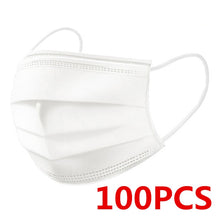 Load image into Gallery viewer, 5/30/50/100/200pcs Disposable Masks Non-woven Face Masks 3 layer Ply Filter Anti Dust Breathable Adult Mouth Mask Black IN STOCK
