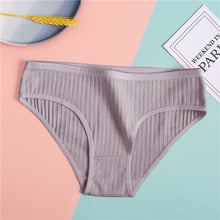 Load image into Gallery viewer, FINETOO Cotton Women's Panties Sexy Lace Underwear Solid Color Briefs For Women M-XL Sexy Underpants Comfortable Female Lingerie
