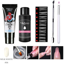Load image into Gallery viewer, Poly nail gel Kit Nail Extension Poly Gel Set With Nial Tips Dual Form Qiuck Dry Builder Gel For Manicure Finger Extend Brush
