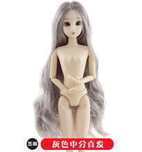 Load image into Gallery viewer, BJD Doll 30cm 20 Movable Jointe Dolls 3D Eyes Bjd Plastic Doll  for Girls Toys Long Wig Female Nude Body Fashion Christmas Gift
