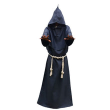 Load image into Gallery viewer, Unisex Halloween Robe Hooded Cloak Costume Cosplay Monk Suit Adult Role-playing Decoration Clothing
