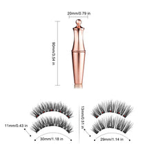 Load image into Gallery viewer, Magnetic False Eyelashes No Glue Full Eye 5 Magnet Reusable Fake Eyelashes Natural Soft Eyelashes Extension Magnetic Eyelash Kit
