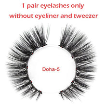 Load image into Gallery viewer, Magnetic False Eyelashes No Glue Full Eye 5 Magnet Reusable Fake Eyelashes Natural Soft Eyelashes Extension Magnetic Eyelash Kit

