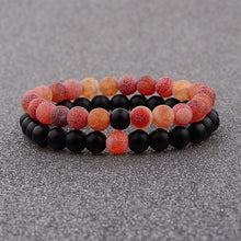 Load image into Gallery viewer, 2pcs/set 2020 Weathered Stone Beaded Couple Bracelet Classic MoonStone Lovers Bracelet For Women Bileklik
