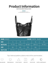 Load image into Gallery viewer, corset gothic steampunk Sexy bustier Corsets Leather Bra Tops Gothic Push Up Bra Fashion Party Bra Club tops Slimming Underwear
