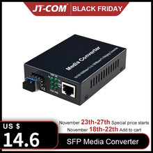 Load image into Gallery viewer, 1Gb SFP Fiber to RJ45 Fiber Optic Media Converter 1000Mbps SFP Fiber Switch with SFP Module Compatible Cisco/Mikrotik/Huawei
