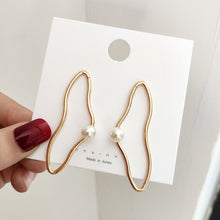 Load image into Gallery viewer, Abdoabdo Pearl Long Tassel Earrings For Women Ear Wire Drop Earrings Jewelry Earrings Gold Earrings Pendientes Mujer Moda 2019
