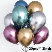 Load image into Gallery viewer, 20pcs 12Inch Rose Gold Balloons Confetti Chrome Balloon Birthday Party Decors Wedding Decorations New Year Decor Globos Metallic
