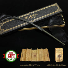 Load image into Gallery viewer, 32 Kinds of Metal Core Potter Magic Wands Cosplay Dumbledore Voldemort Lucius Malfoy Harried Magical Wand Ribbon Box with Gifts
