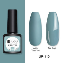 Load image into Gallery viewer, UR SUGAR 7.5ml Matte Nail Gel Polish Purple Series Hybrid Varnish Nail Art Semi Permanent UV Gel Varnish Soak Off Matte Top Coat
