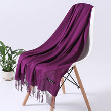 Load image into Gallery viewer, Fashion Solid Color 2020 Women Scarf Winter Hijabs Tessale Tassels Long Lady Shawls Cashmere Like Pashmina Hijabs Scarves Wraps
