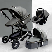 Load image into Gallery viewer, Luxurious Baby Stroller 3 in 1 Portable Travel Baby Carriage Folding Prams Aluminum Frame High Landscape Car for Newborn Baby
