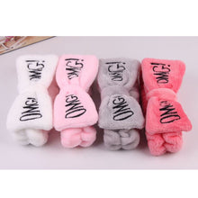 Load image into Gallery viewer, 2020 New Letter OMG Headbands for Women Girls Bow Wash Face Turban Makeup Elastic Hair Bands Coral Fleece Hair Accessories

