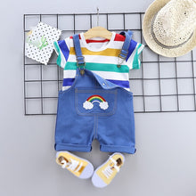 Load image into Gallery viewer, 2pcs/set Summer Baby Boys Clothes Set Cartoon Toddler Baby Infant Girls Outfits T-shirt+Bib Pants Kids Clothing Sets Tracksuit
