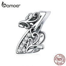 Load image into Gallery viewer, bamoer 10 Number  Metal Beads Vintage Charm for Female Original Silver 925 Bracelet &amp; Bangle 925 Sterling Silver Jewelry SCC1418
