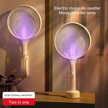 Load image into Gallery viewer, Electric Mosquito Swatter Mosquito Killer Lamp USB Rechargeable Desktop Wall Mounted Killer Trap 3500V Electric Shock With Light
