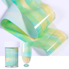 Load image into Gallery viewer, 100/50x4cm Nail Foils Marble Series Pink Blue Foils Paper Nail Art Transfer Sticker Slide Nail Art Decal Nails Accessories 1 Box
