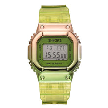 Load image into Gallery viewer, Rose Gold Women Digital Watch Multifunction Waterproof Women Watches Gradient Unisex Male Watch Rectangle Children Sport Watches

