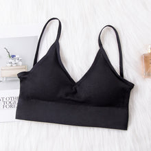 Load image into Gallery viewer, Queenral Underwear Women Bra Seamless Bra Tank Crop Top Bras For Women Back Hollow Wire Free Intimates With Removable Padded
