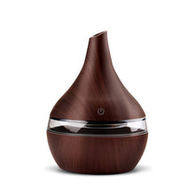Load image into Gallery viewer, 300ML USB Electric Humidifier Essential Aroma Oil Diffuser Ultrasonic Wood Grain Air Humidifier USB Mini Mist Maker LED Light

