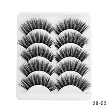 Load image into Gallery viewer, 5 pairs 5D Mink Eyelashes Natural False Eyelashes Lashes Soft Fake Eyelashes Extension Makeup Wholesale
