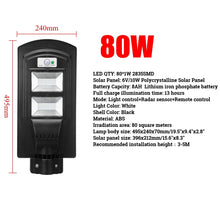 Load image into Gallery viewer, Dropship 40W/80W/120W LED Wall Lamp Solar Street Light 2 In 1 Constantly bright &amp; Induction Radar PIR Motion Sensor Lamp+remote
