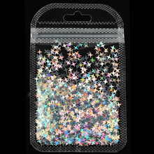 Load image into Gallery viewer, Holographic Butterfly Heart Nail Art Glitter Micro Laser Star Flakes 3D Silver Gold Sequins Polish Manicure Nail Decoration
